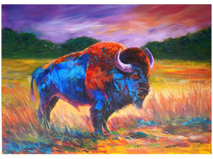 Acrylgemälde American Bison