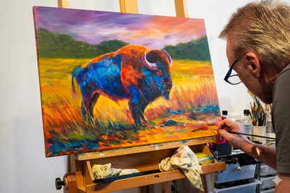 Acrylgemälde American Bison