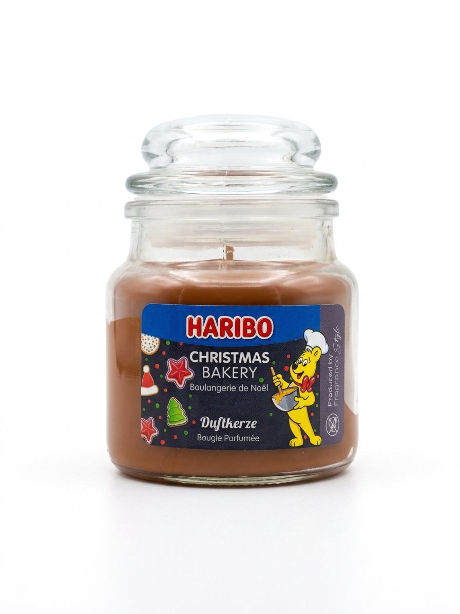 HARIBO Duftkerze Christmas Bakery 85 g im Glas mit Deckel