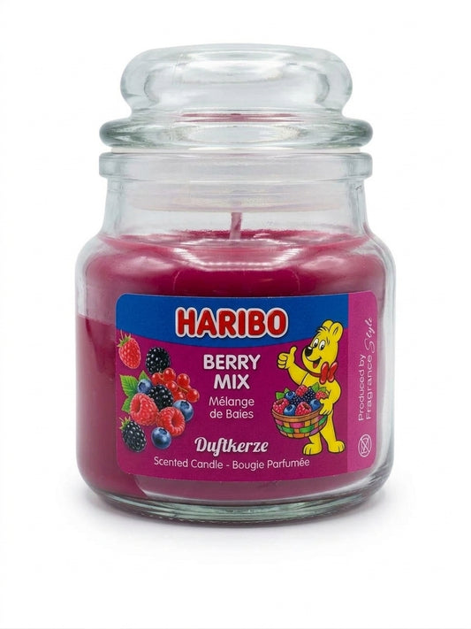 HARIBO Duftkerze Berry Mix 85 g im Glas mit Deckel