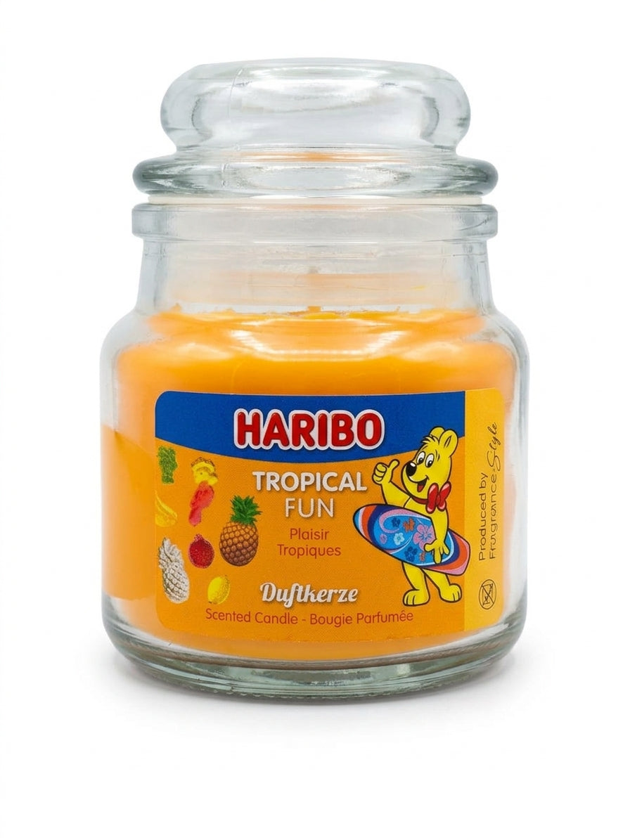 HARIBO Duftkerze Tropical Fun 85 g im Glas mit Deckel