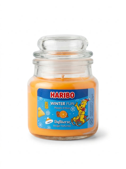 HARIBO Duftkerze Winter Fun 85 g im Glas mit Deckel