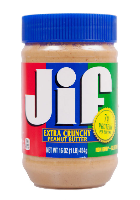 Jif Extra Crunchy Peanut Butter, Erdnussbutter USA, 454g