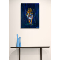 Orignal Gemälde Acrylbild Malerei, Wandbild, TIGER 60x80cm - signiert