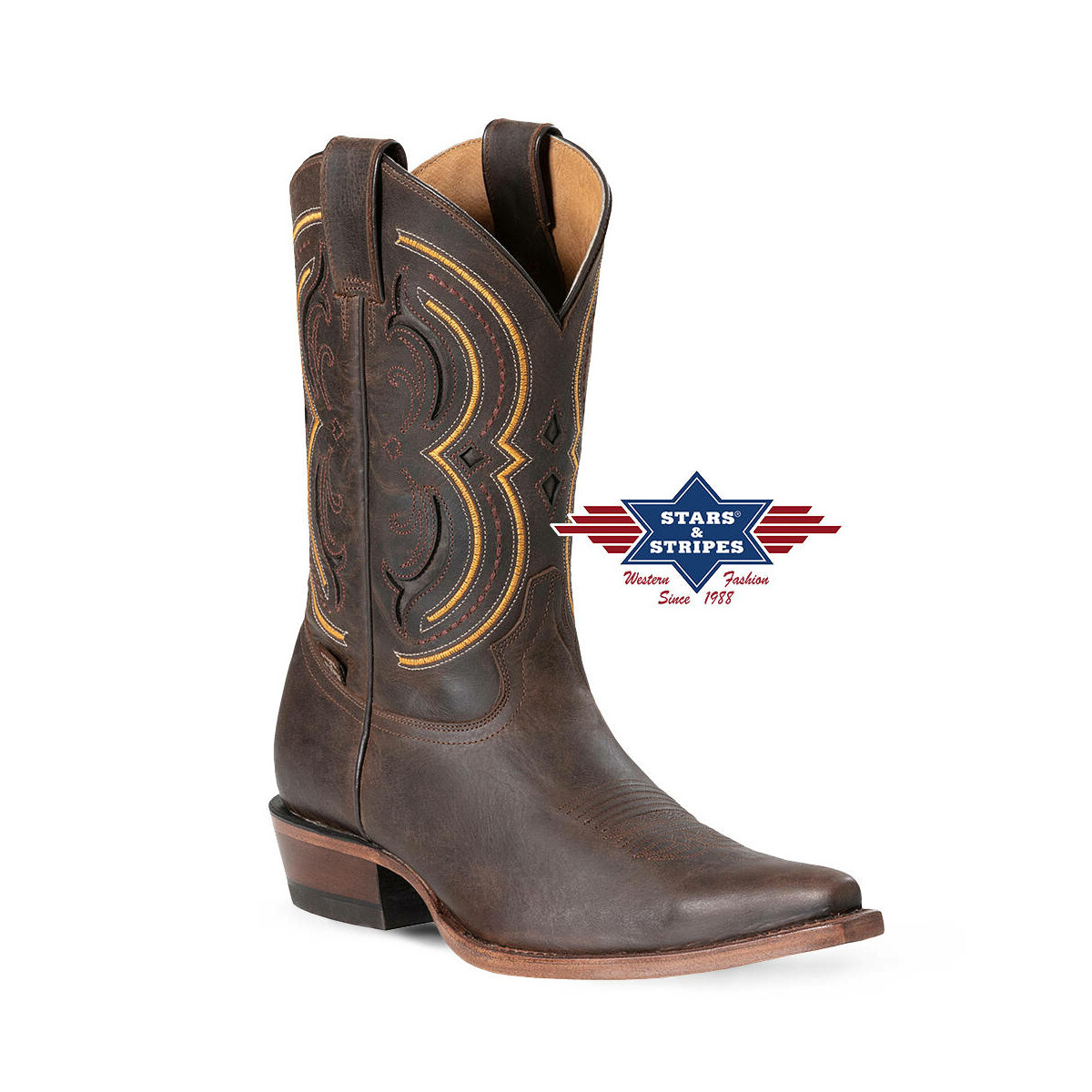 Westernstiefel  WB-58 aus hochwertigem Leder mit...