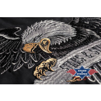 Exquisites schwarzes Westernhemd -Black Eagle- mit gesticktem Adler