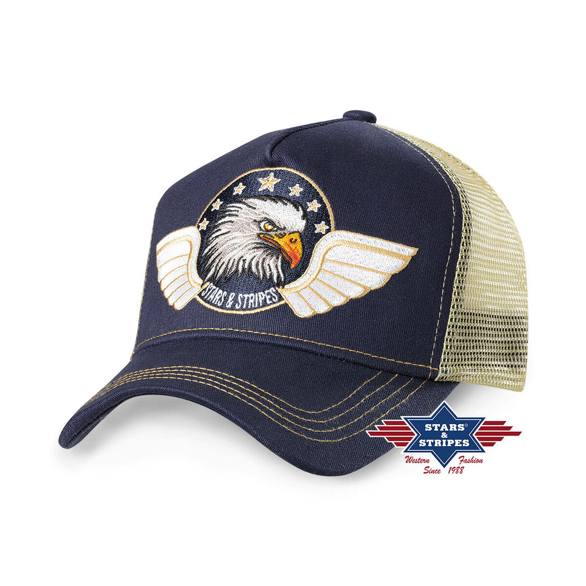 Western Trucker Cap TC EAGLE, Baseball Cap - blau