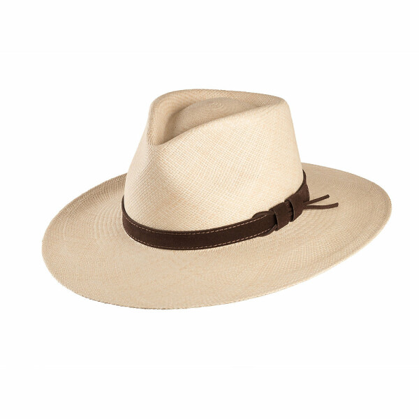Siero Panama Hut - Klassische Eleganz mit braunem Lederhutband