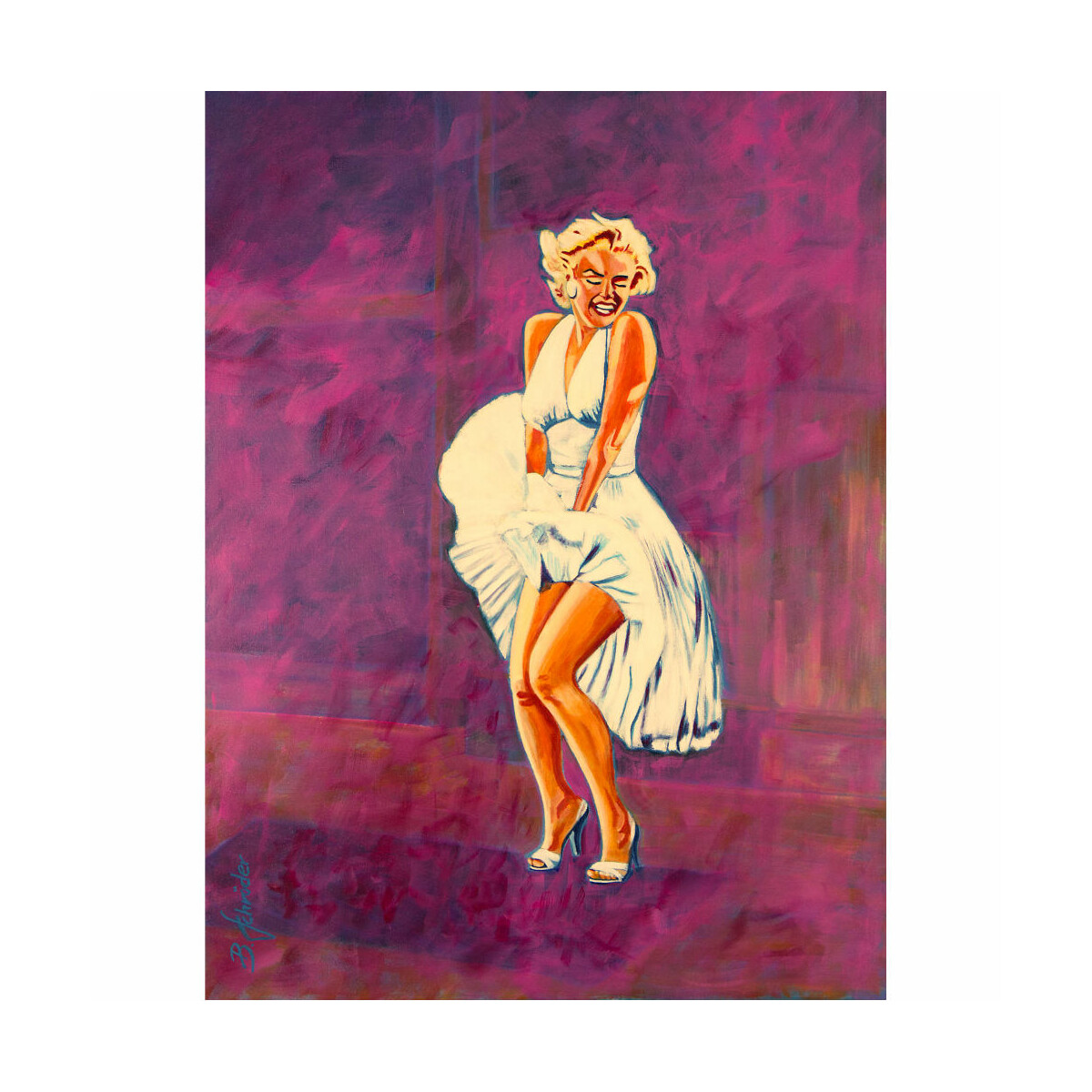 Leinwanddruck vom Original Acrylbild - Marylin - 50 x70cm