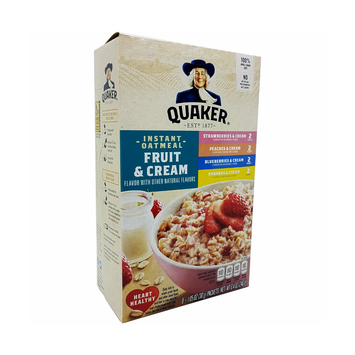 Quaker instant Oatmeal Artifical Fruit&Cream