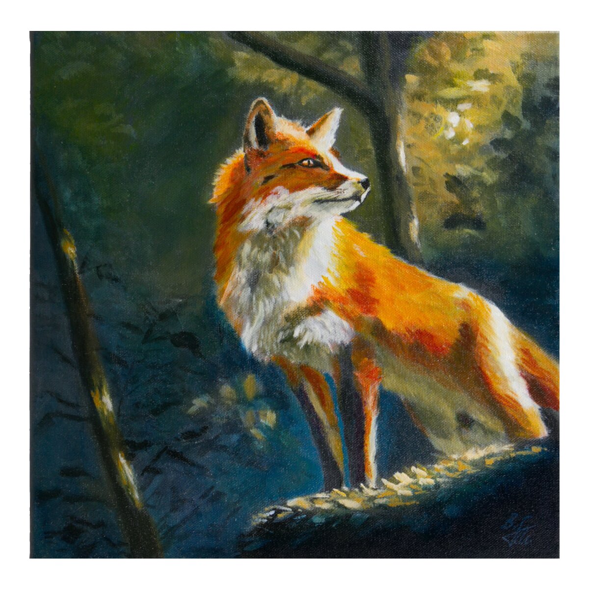 Krafttier / Seelentier "Fuchs" - 30x30 cm,...