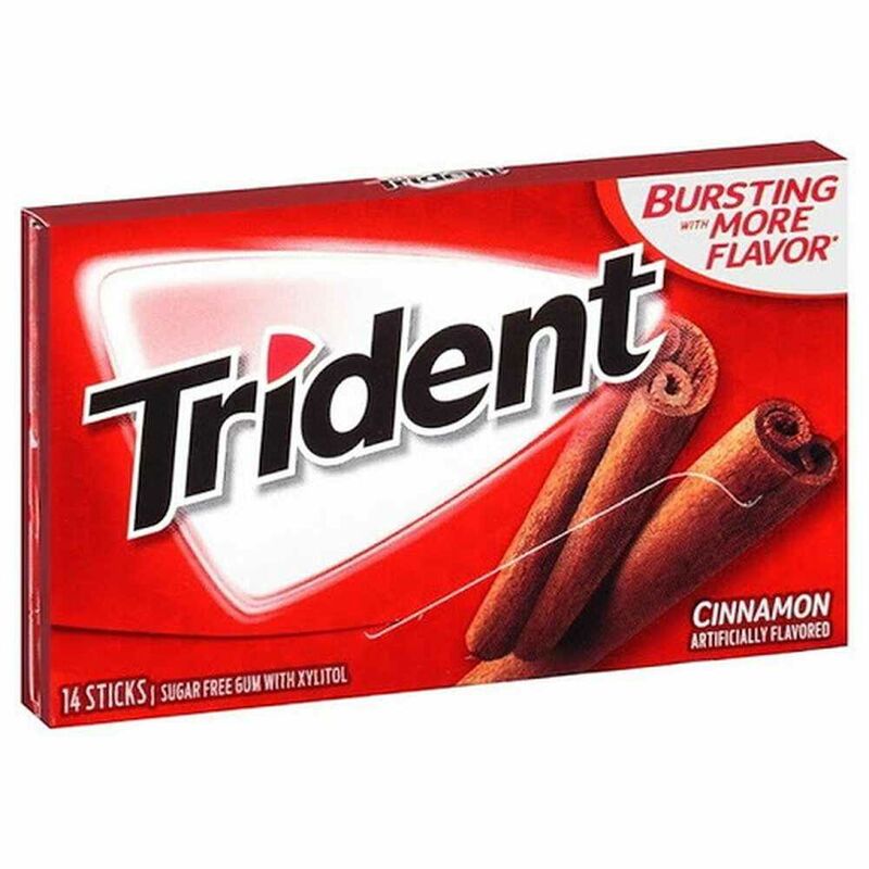 Trident Cinnamon Kaugummi, 14 Sticks