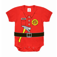 Kurzärmliger Baby Body Feuerwehr Uniform