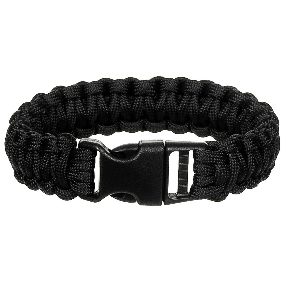 Armband, Paracord, schwarz, mit Clipverschluss