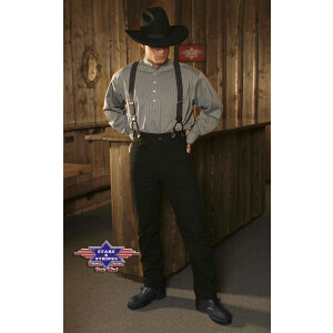 Westernhose Old Style Hose Cowboy Line Dance, schwarz Stars&Stripes 34