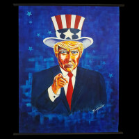 Uncle Sam Trump "We want you" Acrylbild 100x80cm