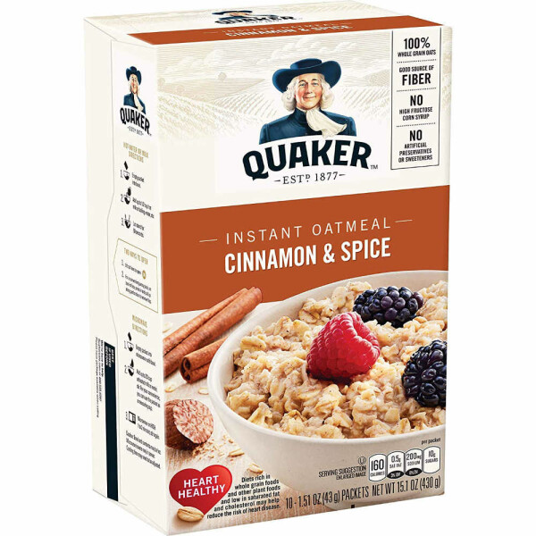 Quaker instant Oatmeal Cinnamon & Spice