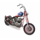 Blech Motorrad Biker Chopper USA mit Flagge Metall Model