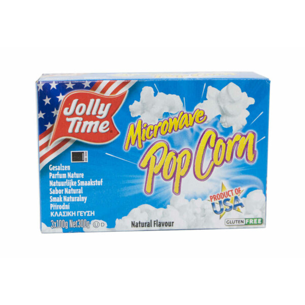 Jolly Time Mikrowellen Popcorn Natural Flavour, gesalzen