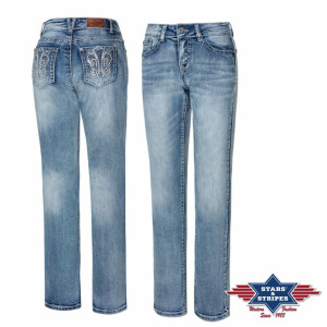 Damen Jeans Hose Bootcut-Jeans Lexi, Stars&Stripes