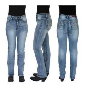 Damen Jeans Hose Bootcut-Jeans Lexi, Stars&Stripes